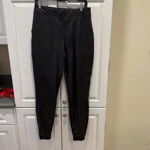 SPANX leather Black Joggers